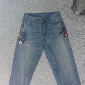 American eagle floral jeans
